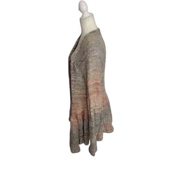 ANTHROPOLOGIE Knitted & Knotted cardigan peplum mohair sweater S - Picture 4 of 10